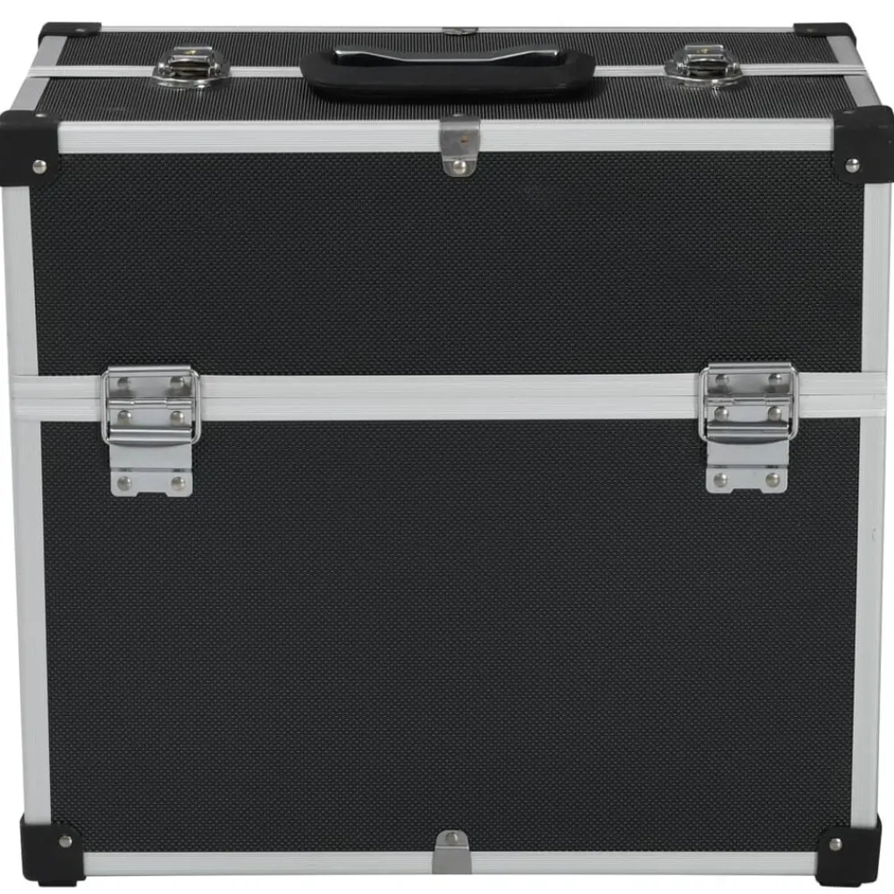 vidaXL Caja de herramientas aluminio negro 38x22,5x34 cm Sale