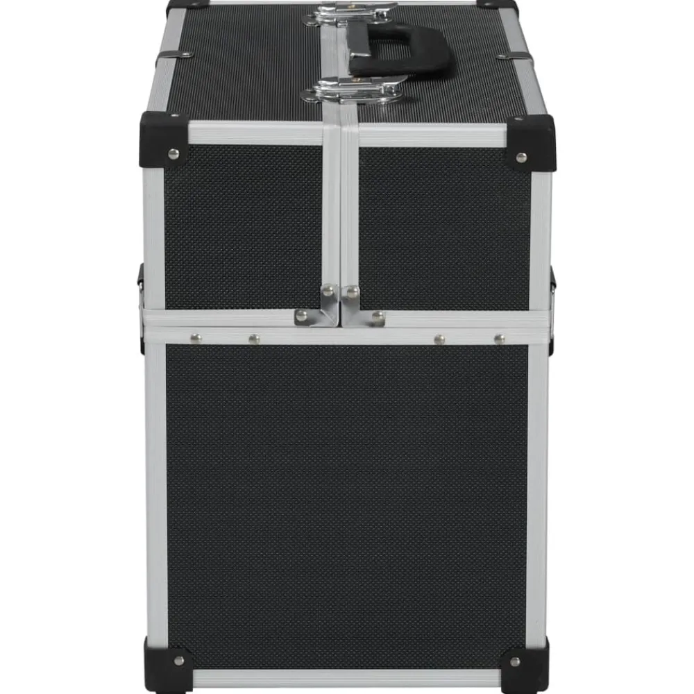 vidaXL Caja de herramientas aluminio negro 38x22,5x34 cm Sale
