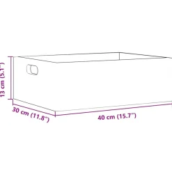 vidaXL Caja de madera con asas madera maciza pino negra 40x30x13 cm Negro Sale