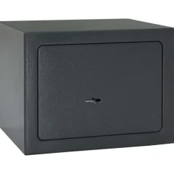 vidaXL Seguridad Empresarial Y Del Hogar-Caja Fuerte con cerradura Gris oscuro 23 x 17 x 17 cm Acero