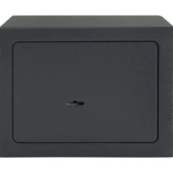 vidaXL Seguridad Empresarial Y Del Hogar-Caja Fuerte con cerradura Gris oscuro 23 x 17 x 17 cm Acero