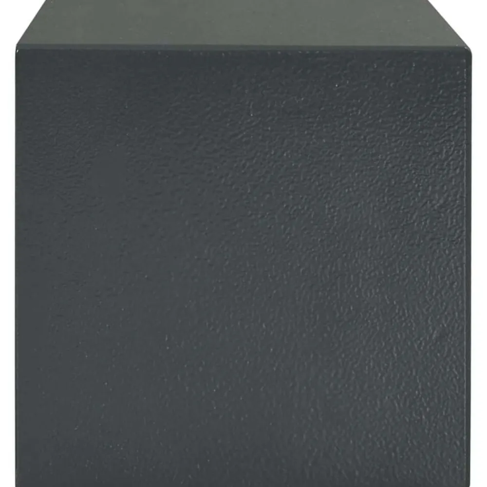 vidaXL Seguridad Empresarial Y Del Hogar-Caja Fuerte con cerradura Gris oscuro 23 x 17 x 17 cm Acero
