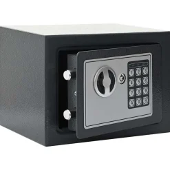 vidaXL Caja fuerte digital Gris oscuro 23 x 17 x 17 cm Acero Online