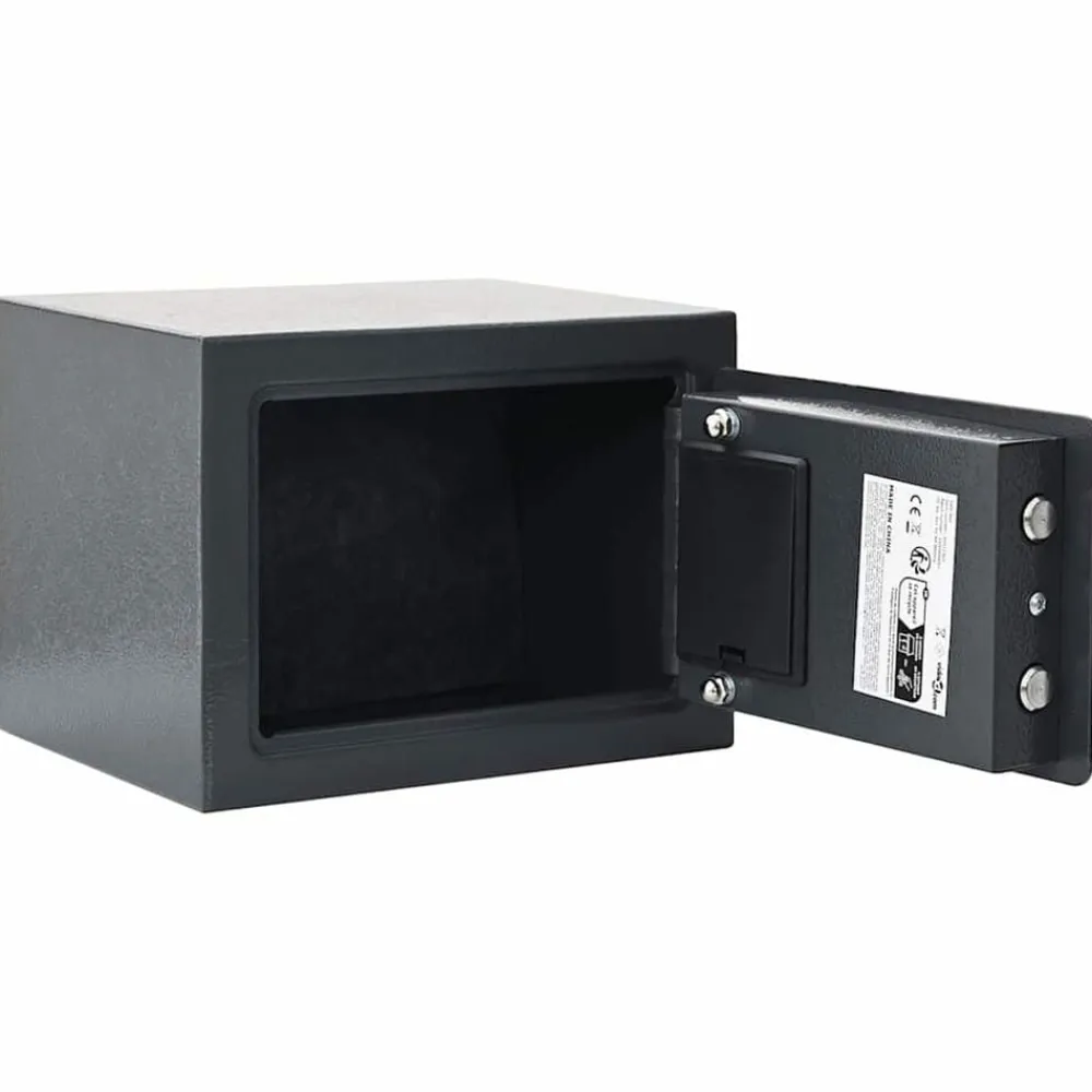 vidaXL Caja fuerte digital Gris oscuro 23 x 17 x 17 cm Acero Online
