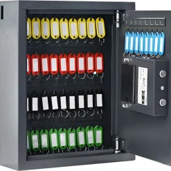 vidaXL Seguridad Empresarial Y Del Hogar-Caja fuerte digital Gris oscuro 30 x 10 x 36,5 cm Acero