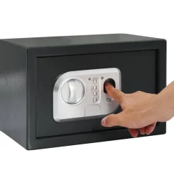vidaXL Seguridad Empresarial Y Del Hogar-Caja fuerte digital Gris oscuro 31 x 20 x 20 cm Acero