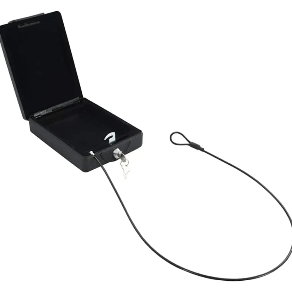 vidaXL Caja Fuerte para Auto con cerradura Negro 22 x 16 x 7 cm Acero Online