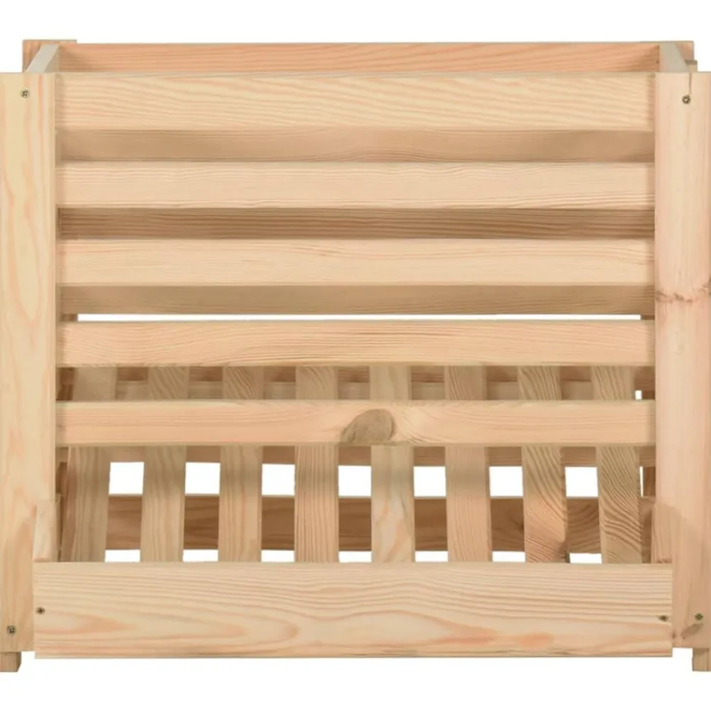 vidaXL Productos Del Hogar-Caja para patatas madera maciza de pino 60x40x50 cm