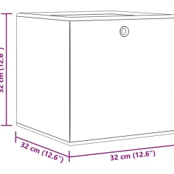 vidaXL Cajas almacenaje plegables 4 uds tela no tejida 32x32x32cm Gris Discount