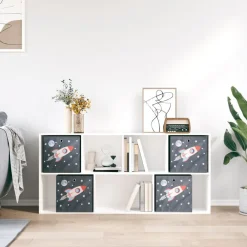 vidaXL Cajas almacenaje plegables 4 uds tela no tejida 32x32x32cm Gris Discount