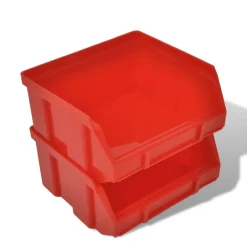 vidaXL Cajas de almacenaje de garaje de pared 30 pzas azul y rojo Hot