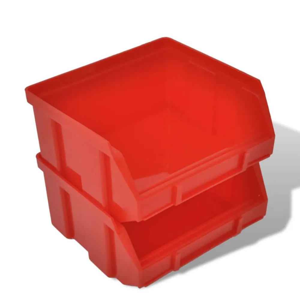 vidaXL Cajas de almacenaje de garaje de pared 30 pzas azul y rojo Hot