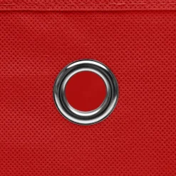 vidaXL Cajas de almacenaje 4 uds tela no tejida 28x28x28 cm Rojo New
