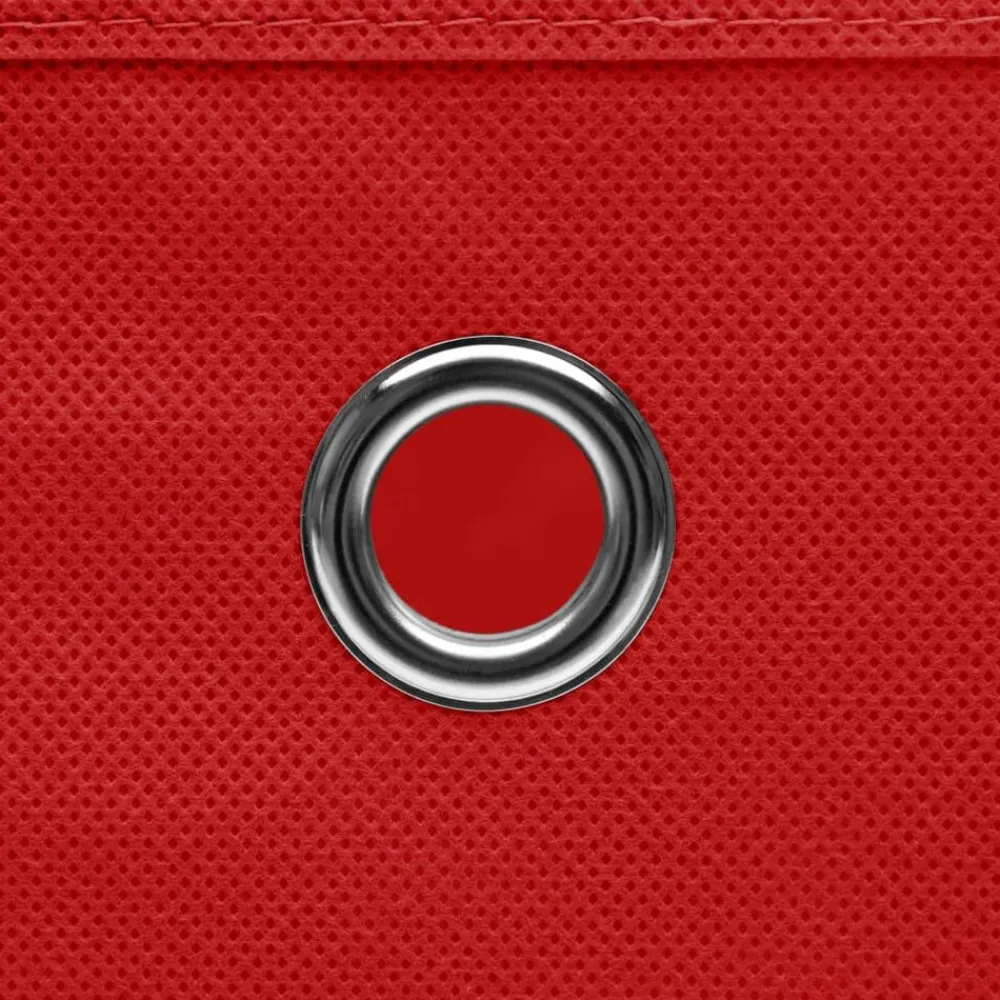 vidaXL Cajas de almacenaje 4 uds tela no tejida 28x28x28 cm Rojo New