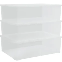 vidaXL Productos Del Hogar-Cajas de almacenaje apilables 3 uds plástico 25 L