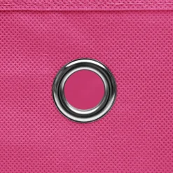 vidaXL Cajas de almacenaje 4 uds tela rosa 32x32x32 cm Rosa sin tapas Discount