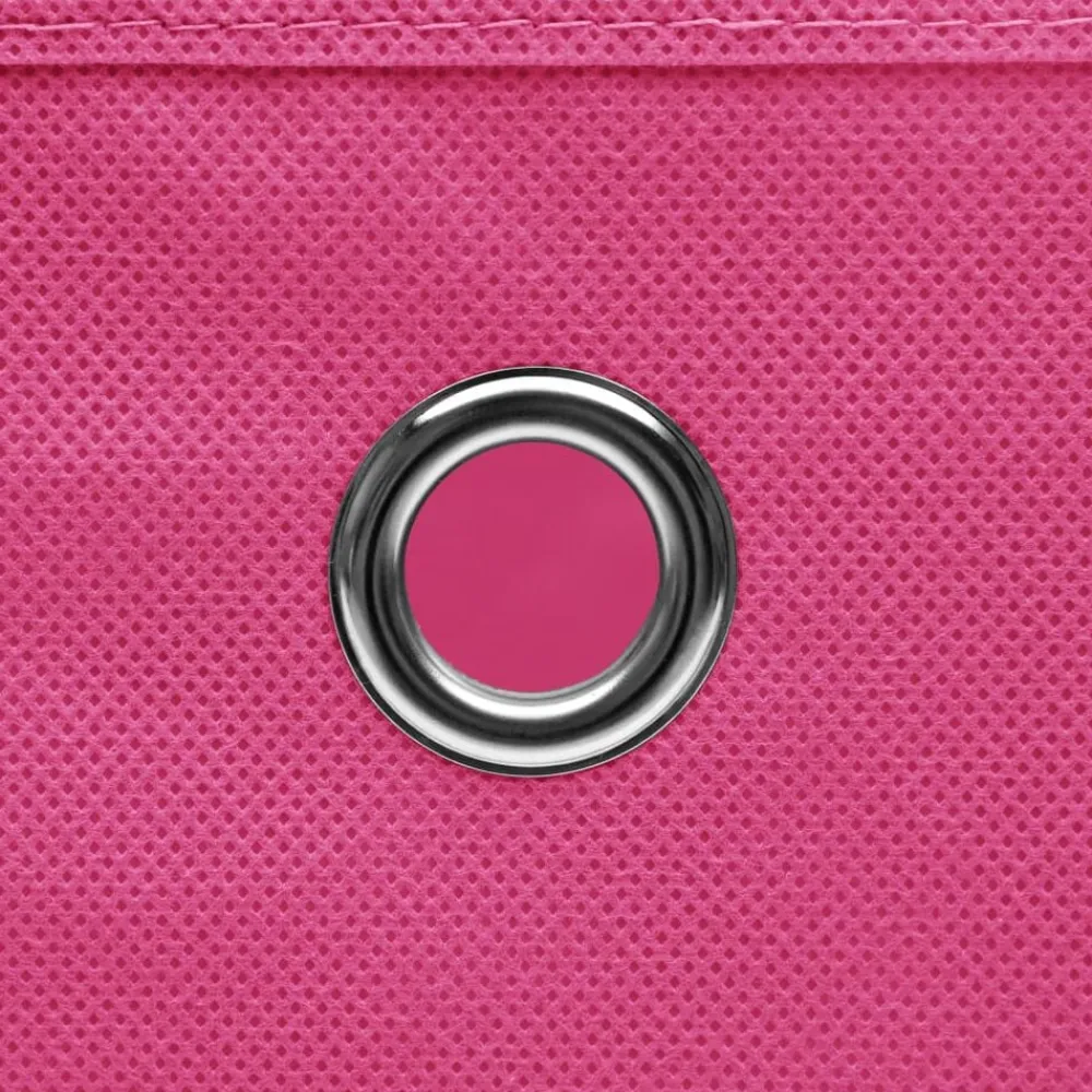 vidaXL Cajas de almacenaje 4 uds tela rosa 32x32x32 cm Rosa sin tapas Discount
