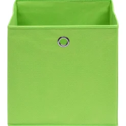 vidaXL Cajas de almacenaje 4 uds tela no tejida 28x28x28 cm Verde