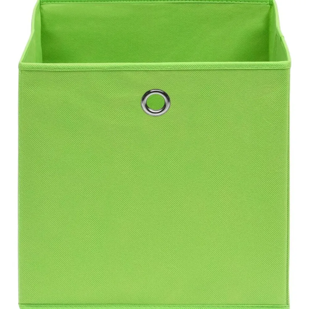 vidaXL Cajas de almacenaje 4 uds tela no tejida 28x28x28 cm Verde