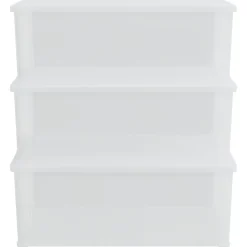 vidaXL Cajas de almacenaje apilables 3 uds plástico 10 L New