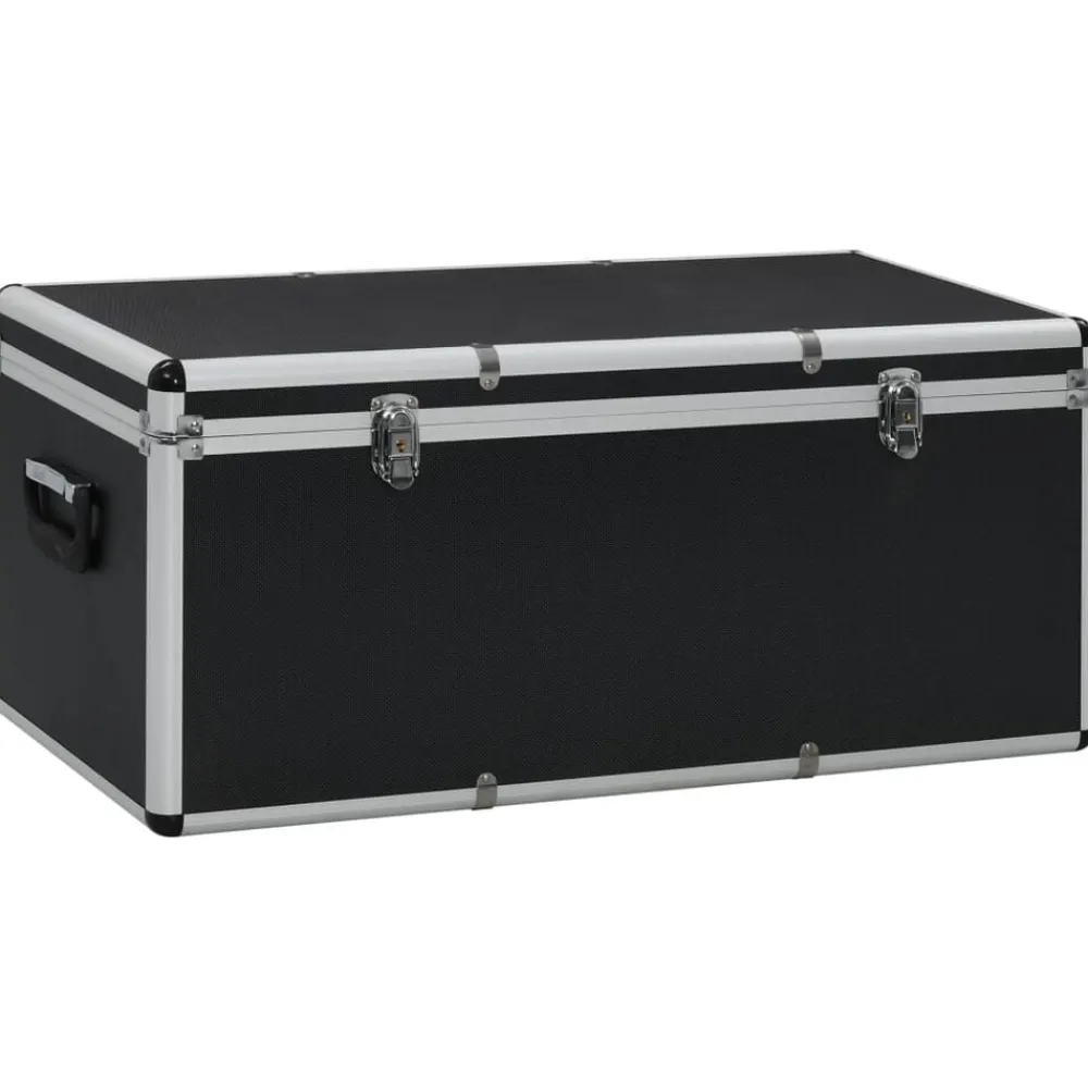 vidaXL Cajas de almacenamiento 3 unidades aluminio Negro Best