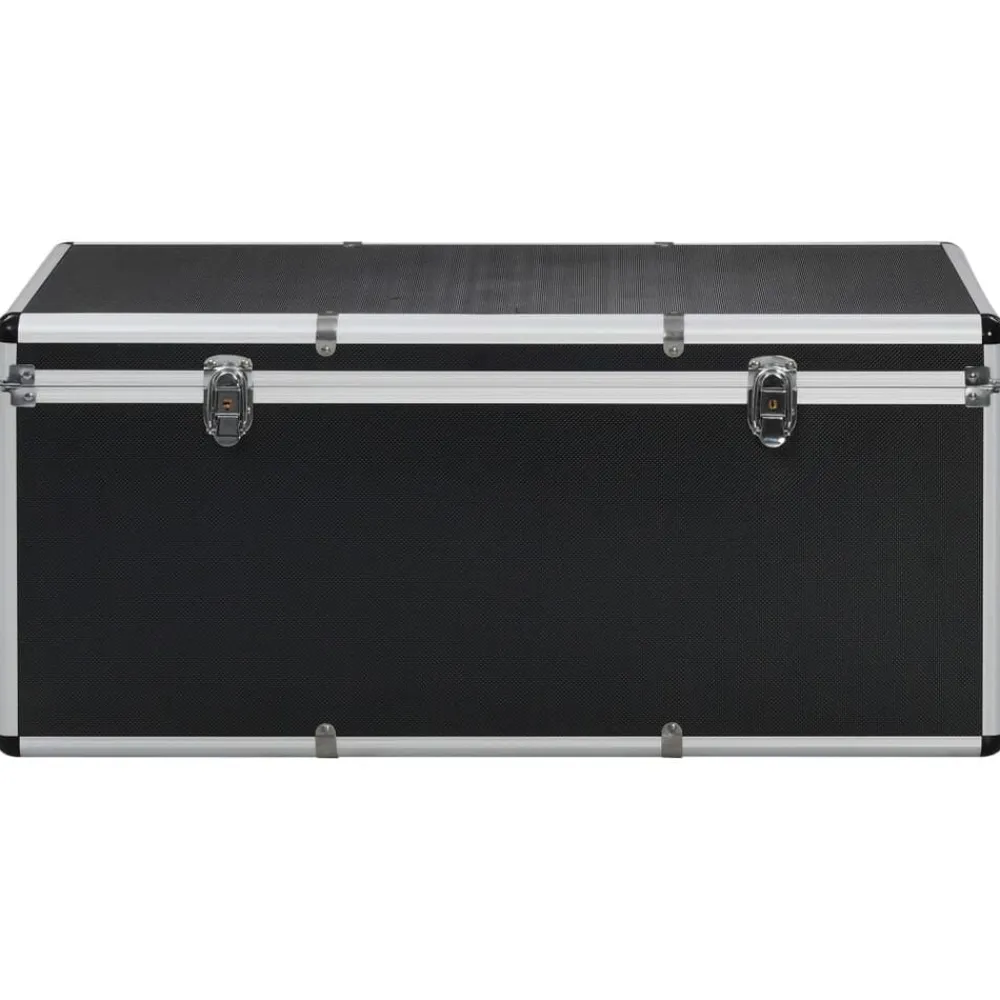 vidaXL Cajas de almacenamiento 3 unidades aluminio Negro Best