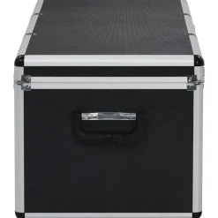 vidaXL Cajas de almacenamiento 3 unidades aluminio Negro Best