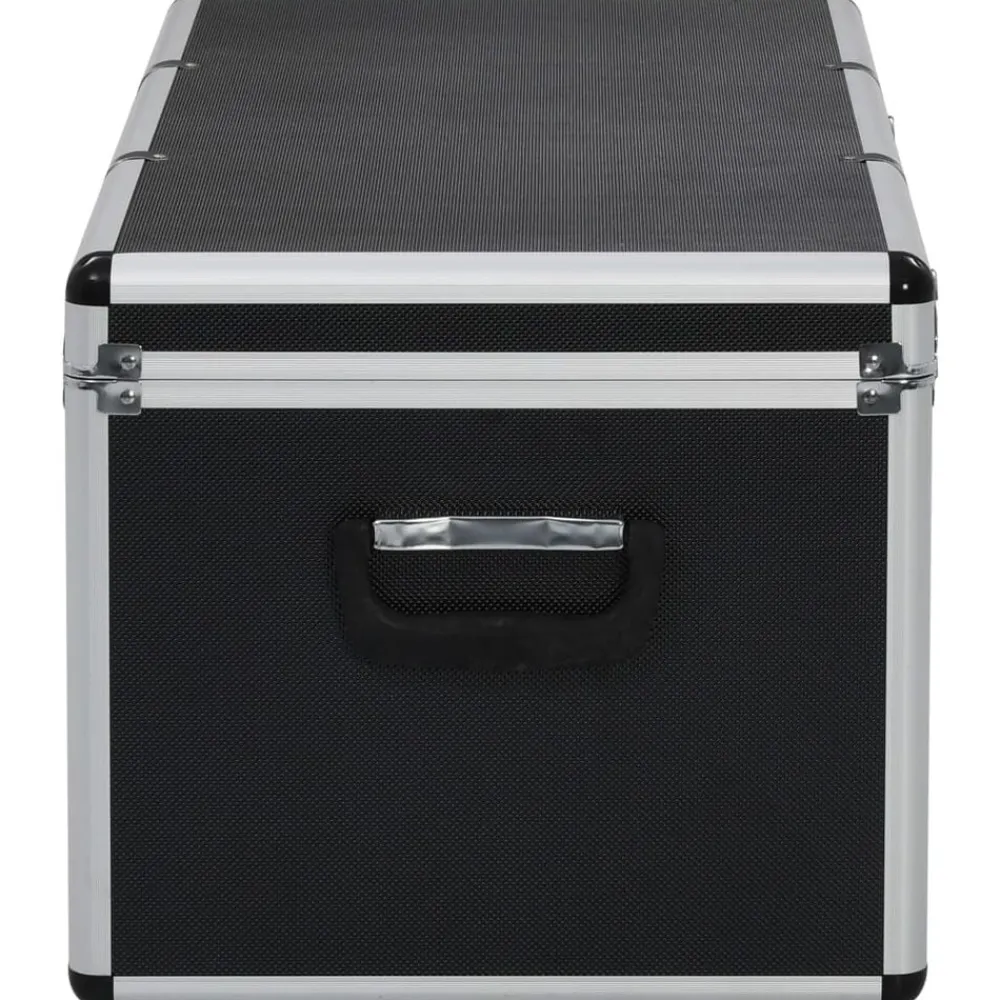 vidaXL Cajas de almacenamiento 3 unidades aluminio Negro Best