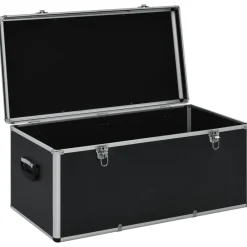 vidaXL Cajas de almacenamiento 3 unidades aluminio Negro Best