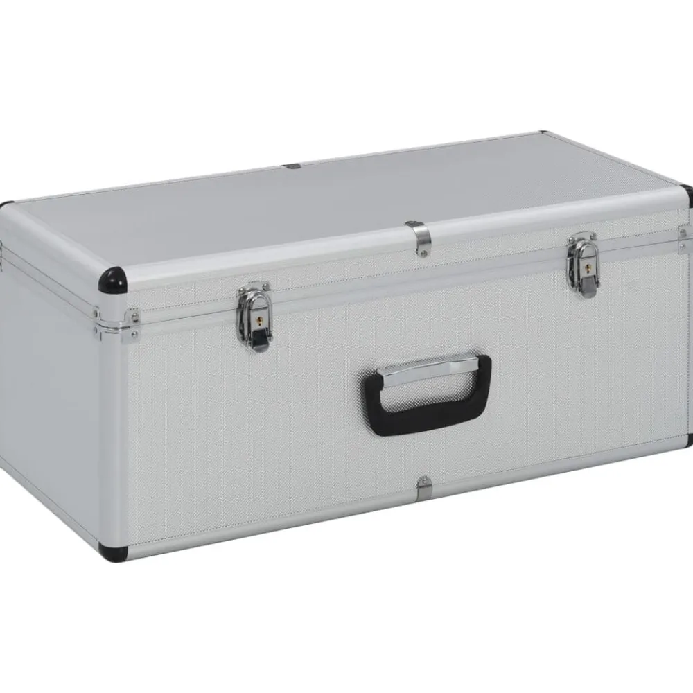 vidaXL Accesorios De Bricolaje-Cajas de almacenamiento 2 unidades aluminio