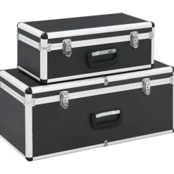 vidaXL Accesorios De Bricolaje-Cajas de almacenamiento 2 unidades aluminio