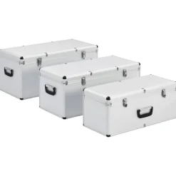 vidaXL Accesorios De Bricolaje-Cajas de almacenamiento 3 unidades aluminio