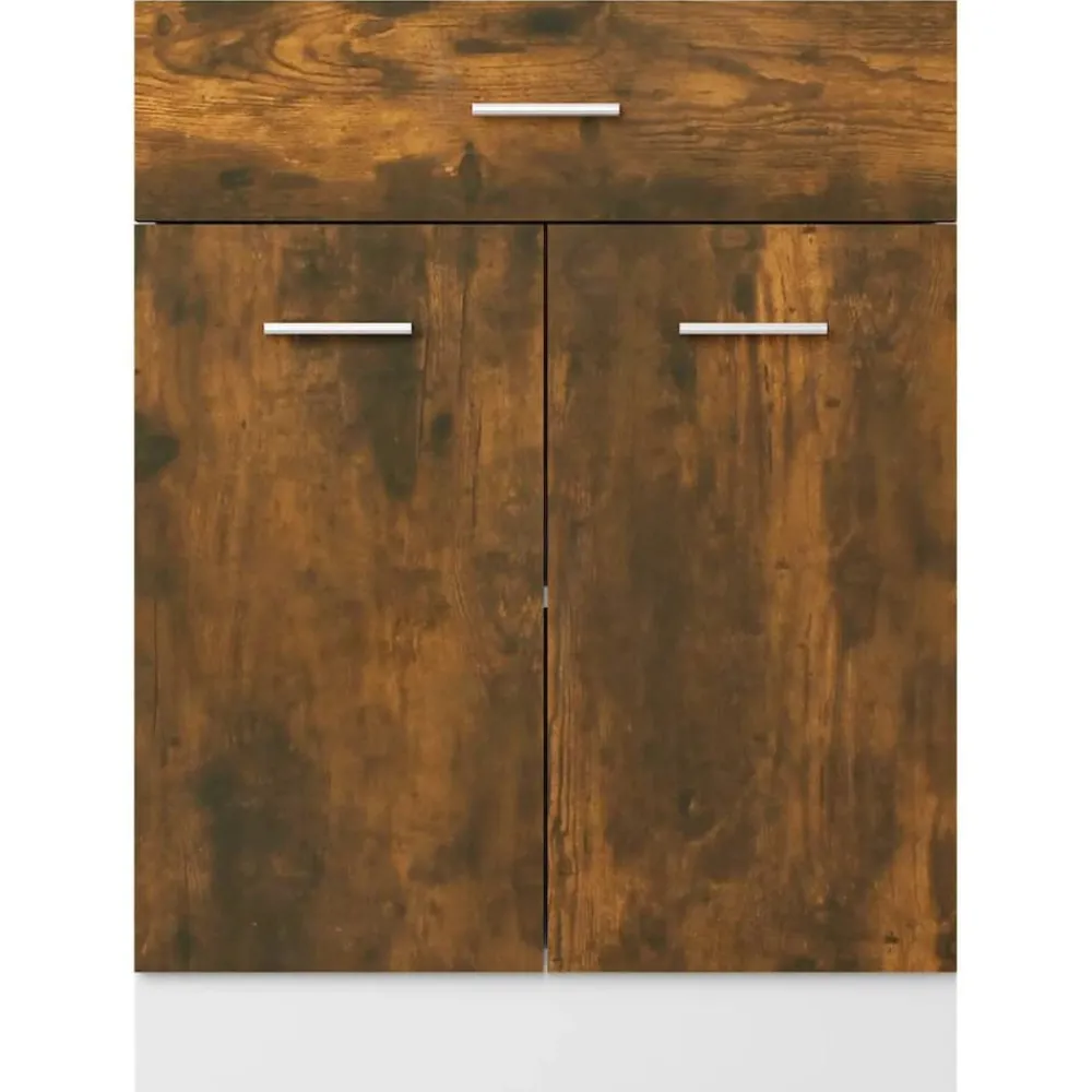 vidaXL Cajón bajo "Lyon" 60x46x81,5 cm Madera de ingeniería Roble ahumado New