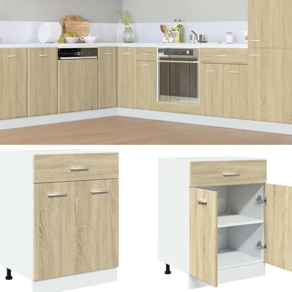 vidaXL Cajón bajo "Lyon" 60x46x81,5 cm Madera de ingeniería Roble Sonoma Online