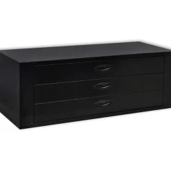 vidaXL Cajón de herramientas de metal con 3 cajones negro Hot