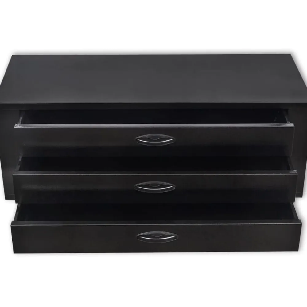 vidaXL Cajón de herramientas de metal con 3 cajones negro Hot