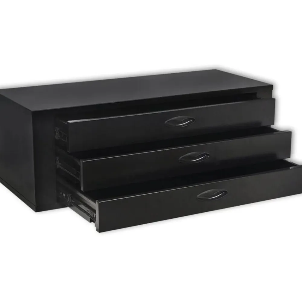 vidaXL Cajón de herramientas de metal con 3 cajones negro Hot