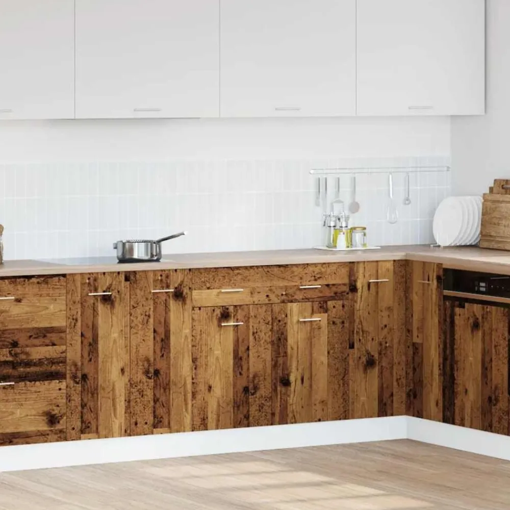 vidaXL Armarios Y Almacenamiento-Cajón inferior "Lyon" de madera vieja, 80 x 46 x 81,5 cm, madera de ingeniería