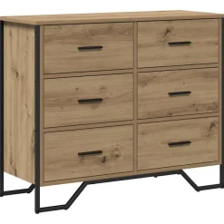vidaXL Armarios Y Almacenamiento-Cajonera con cajón 2 pcs Roble artesanal 91 x 35,5 x 74,5 cm