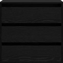 vidaXL Armarios Y Almacenamiento-Cajonera con cajón Negro 60 x 41 x 58 cm Madera de ingeniería