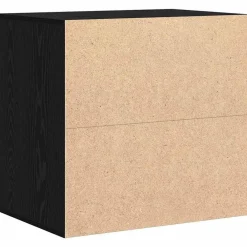 vidaXL Armarios Y Almacenamiento-Cajonera con cajón Negro 60 x 41 x 58 cm Madera de ingeniería