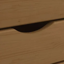 vidaXL Armarios Y Almacenamiento-Cajonera con ruedas MOSS madera maciza pino marrón miel