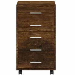 vidaXL Armarios Y Almacenamiento-Cajonera con ruedas madera contrachapada