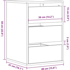 vidaXL Cajonera de esquina madera ingeniería 40x41x58 cm Gris sonoma Sale