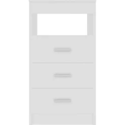 vidaXL Cajonera de madera contrachapada 40x50x76 cm Blanco Best