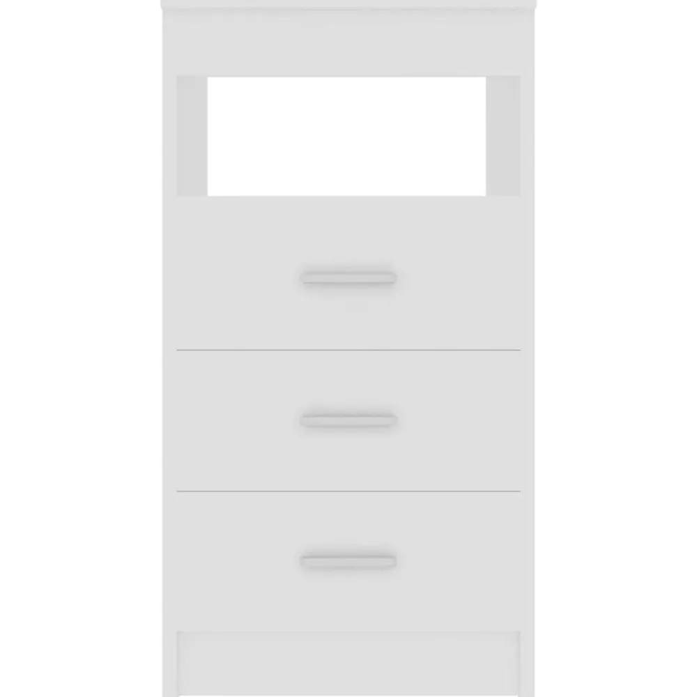 vidaXL Cajonera de madera contrachapada 40x50x76 cm Blanco Best