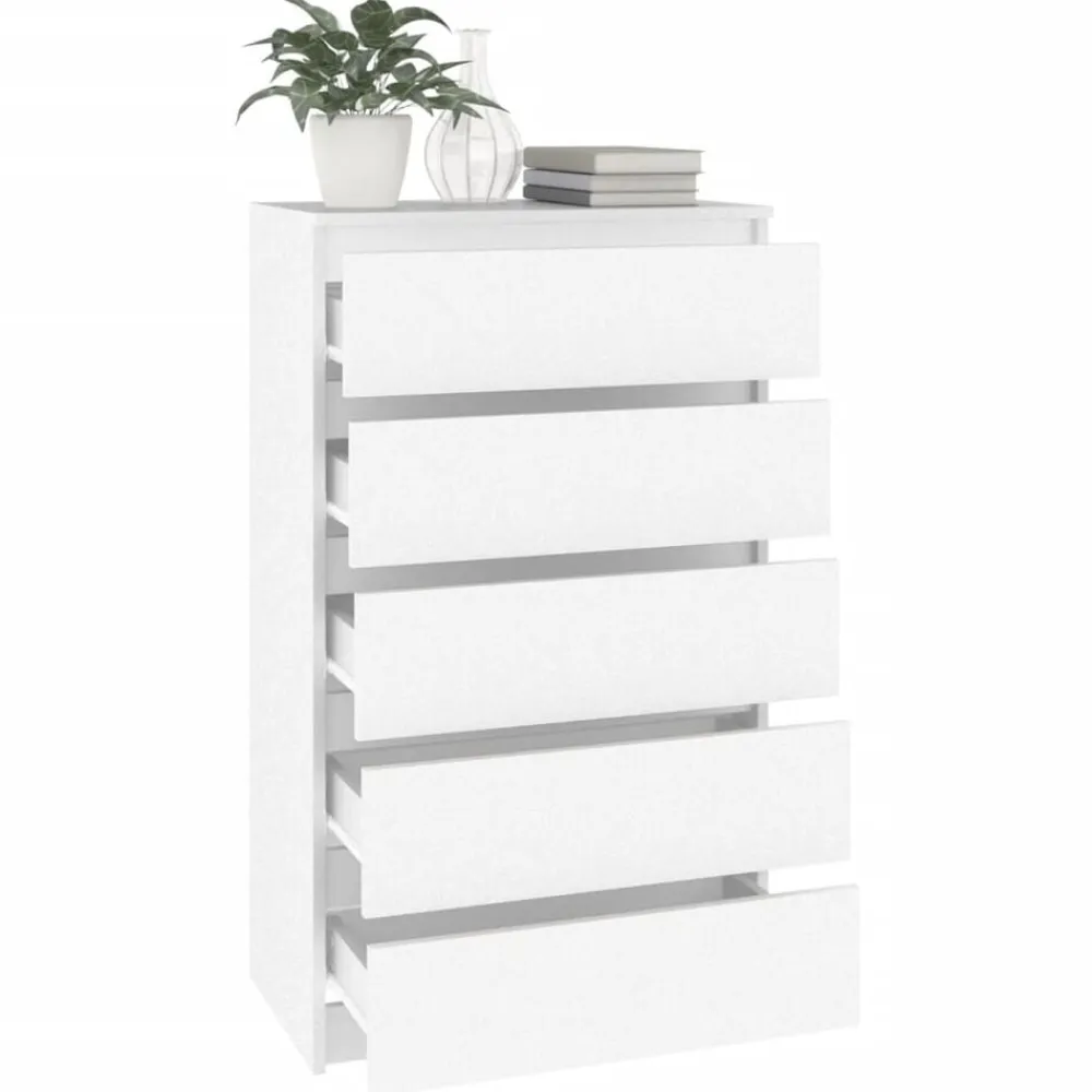 vidaXL Armarios Y Almacenamiento-Cajonera de madera contrachapada 60x36x103 cm