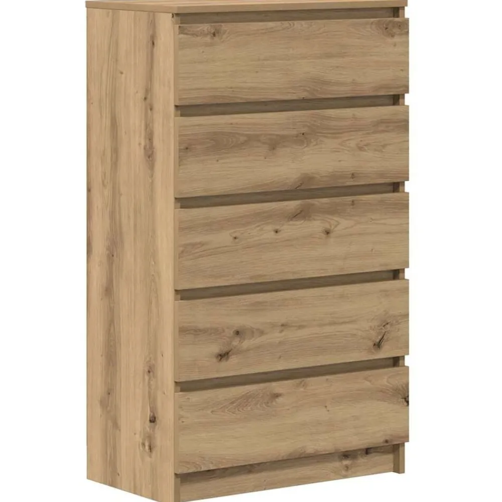 vidaXL Cajonera de madera de ingeniería 60x36x103 cm Roble artisan