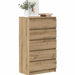 vidaXL Cajonera de madera de ingeniería 60x36x103 cm Roble artisan