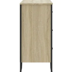 vidaXL Armarios Y Almacenamiento-Cajonera de madera de ingeniería 91x35,5x74,5 cm